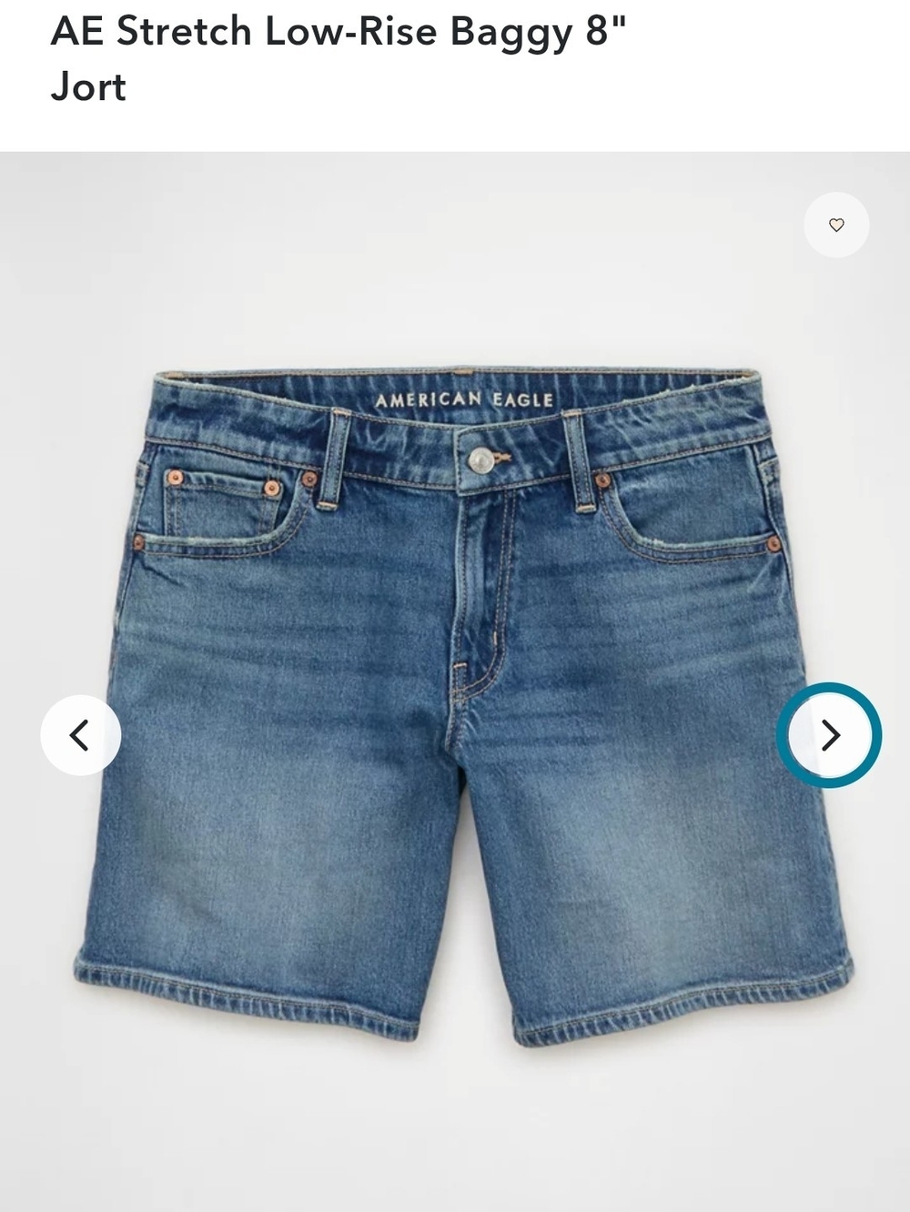 American Eagle Outfitters Womens  Medium Blue Stretch Denim Jort Jean Shorts